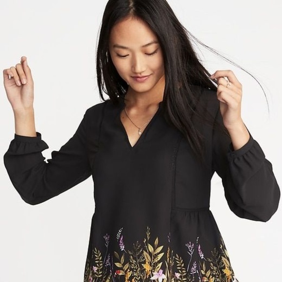 Old Navy Floral-Print Georgette Swing Blouse Women - Picture 2 of 5